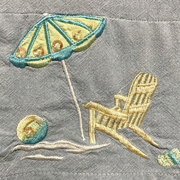 C.B. Casual Vacation Beach Embroidered Shift Dress, Size 1X, 100% Cotton Coastal - Picture 4 of 10